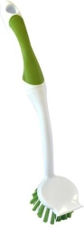Perie rotundă pentru vase TORO – verde‑albă