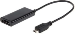 Adaptor MHL micro USB la HDMI cu alimentare USB, 16 cm