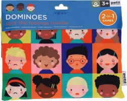 Petit Collage domino 2 în 1 emoții și numere