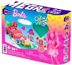 Set de construcție Barbie Color Reveal cabriolet roz cu picnic