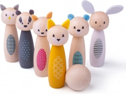 Popice din lemn cu animale de pădure BIGJIGS TOYS
