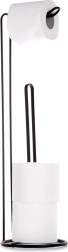 Suport metalic pentru hârtie igienică, negru, 54 cm