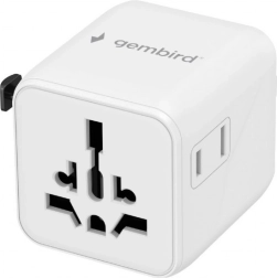 Adaptor universal de călătorie GEMBIRD – alb