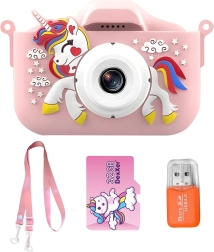 Aparat foto digital pentru copii X500 roz