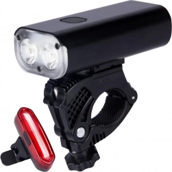 maltrack lumină de bicicletă exonum 5000 2în1 față + spate