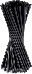 Paie negre pentru băuturi 22 cm, 50 buc