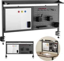 organizator de birou cu tablă magnetică și panou perforat