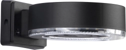 Lampă solară de perete cu 24 LED-uri, neagră, IP44