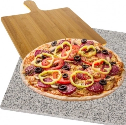 Piatră de granit pentru pizza cu paletă din bambus RUHHY