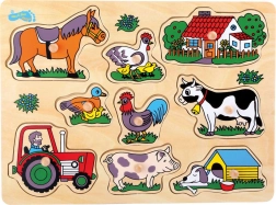 Small Foot puzzle din lemn Fermă