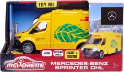 Model metalic duba MERCEDES-BENZ DHL Majorette Grand 12,5 cm cu lumini și sunete