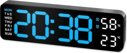 RENEW FORCE ceas deșteptător electronic LED XXL cu termometru și higrometru