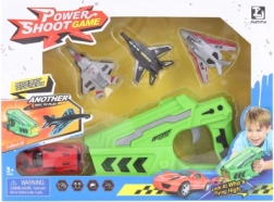 Lansator cu mașinuță și avioane pentru copii