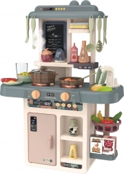 Bucătărie pentru copii cu iluminare LED, sunete și generator de abur
