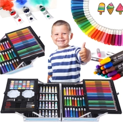 Set de artă pentru copii în valiză, 145 piese