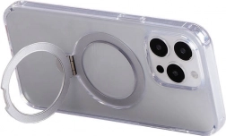 Husă magnetică cu suport JOYROOM pentru iPhone 15 Pro, transparentă