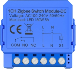 Modul de comutare inteligent Avatto Zigbee cu 1 canal, cu contact DC fără tensiune