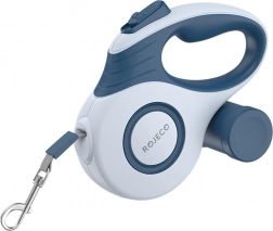 Lesă retractabilă automată pentru câini albastră 5m - Rojeco