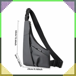 Borsetă crossbody unisex impermeabilă pentru umăr – gri