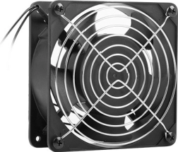 Ventilator pentru dulapuri de perete 19″, 230 V, 120×120×38 mm, negru LANBERG
