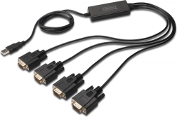 Adaptor USB la 4x RS232 cu cablu 1,5m