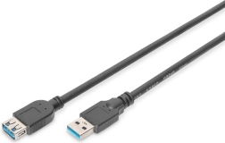 Cablu prelungitor USB 3.1 Gen 1 SuperSpeed 5 Gbps USB-A (mascul/femelă) 3 m negru