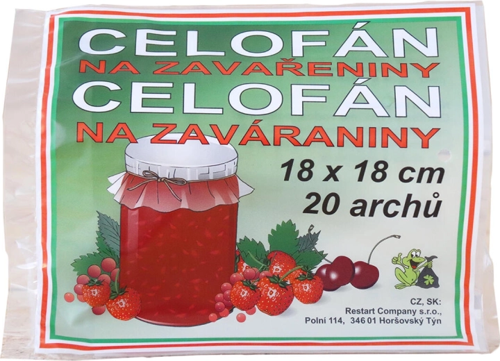 Foi de celofan pentru conservare 18 × 18 cm (20 buc.)