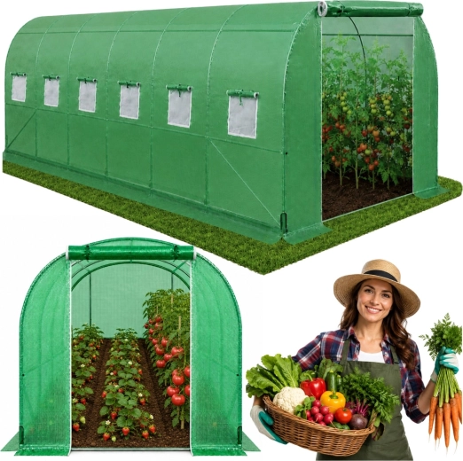 Solar de grădină tip tunel PRO 10 × 4 × 2 m (40 m²), cadru 25 mm, UV12