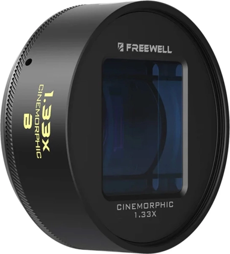 Obiectiv anamorf Freewell 1,33× cu montură de 17 mm pentru smartphone