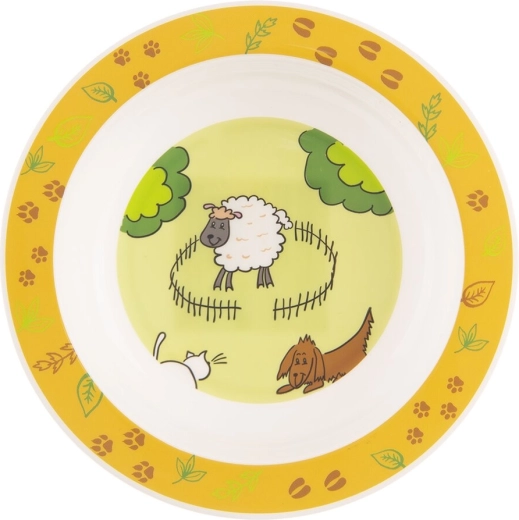 Farfurie adâncă pentru copii, motiv fermă, 16 cm