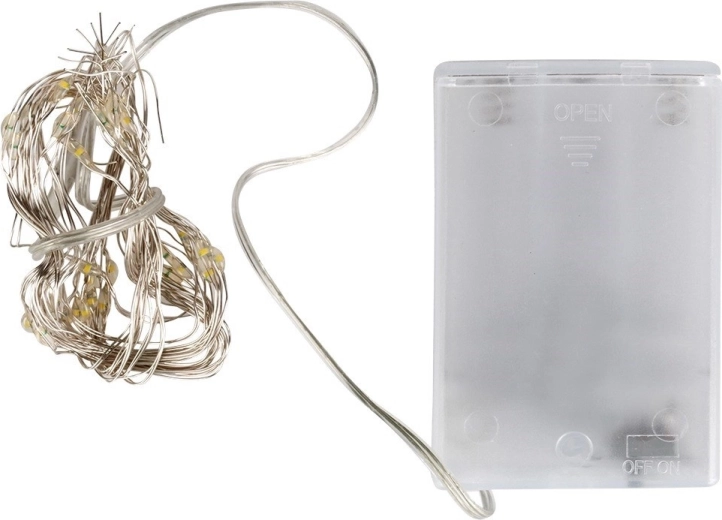 Micro LED delicat pe fir subțire argintiu