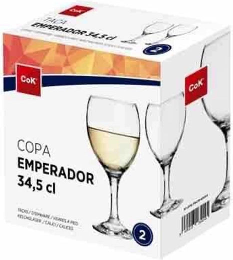 Pahare de vin Emperador 345 ml, set 2 buc