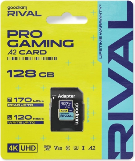 Card microSD Goodram Rival 128 GB UHS-I V30 U3 C10 A2 170/120 MB/s