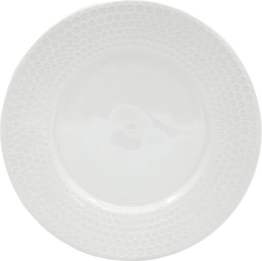 Farfurie de desert Honeycomb 20 cm din porțelan alb