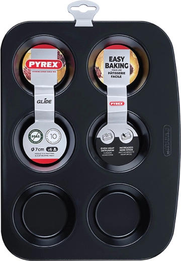 Formă pentru brioșe PYREX, 6 buc., 6 × 3,5 cm