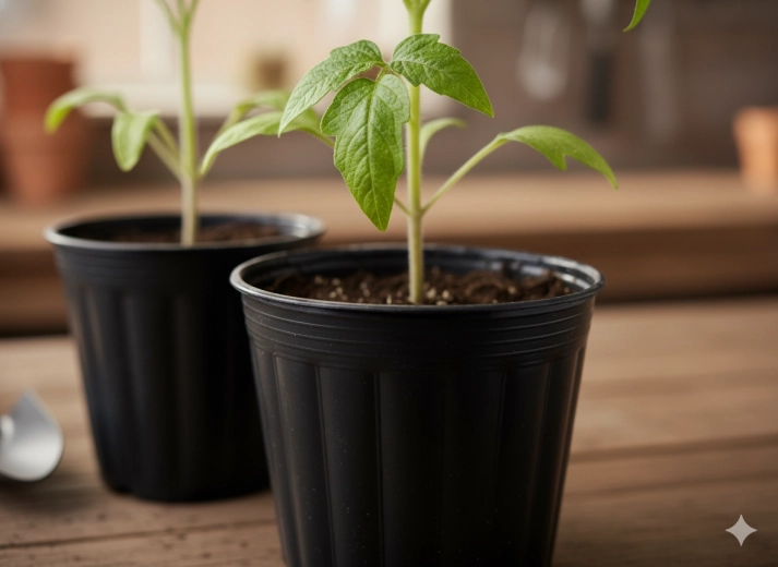 Blânde cu răsadurile la transplantare