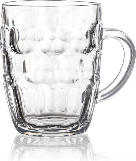 Halbă de bere din sticlă Jess 600 ml cu mâner
