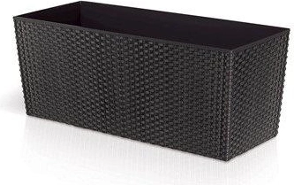 Jardiniere înălțată cu autoirigare Rato Case High 60 × 25 × 46 cm, antracit