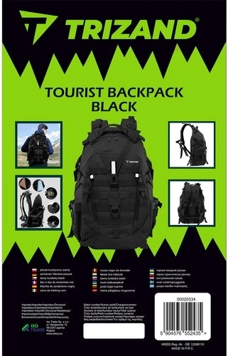 Rucsac turistic tactic Trizand negru XL 25 l