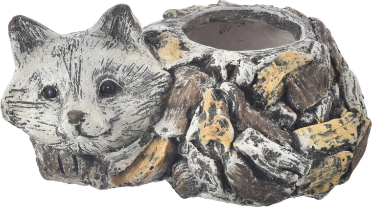 Ghiveci EBI cu vulpe, model piatră 34 × 25 × 17 cm