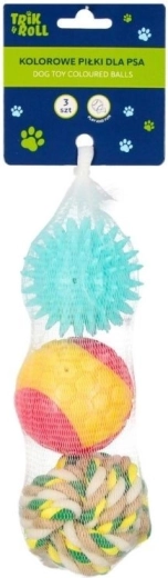 Mingi pentru câini cu fluier, set de 3 buc.