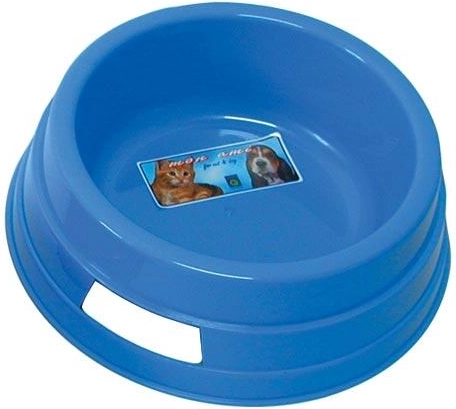 Bol rotund pentru câini 16 cm – plastic, mix de culori