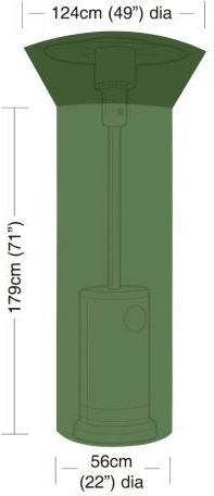 Prelată de protecție pentru încălzitor de grădină din PE, verde