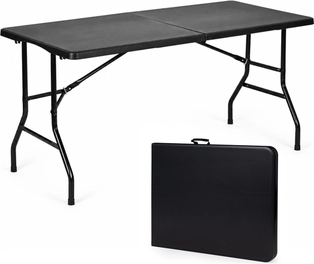 Masă pliabilă de grădină pentru catering MultiGarden 153 × 70 cm – Neagră