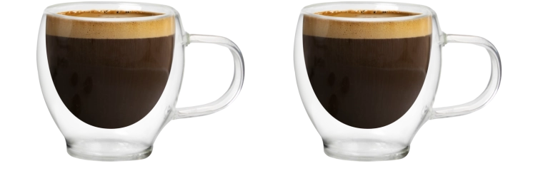 Căni termice cu perete dublu 90 ml – set 2 bucăți