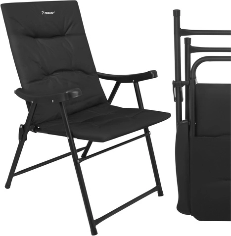 Scaun turistic pliabil Trizand pentru camping cu cotiere 59 × 70 × 91 cm