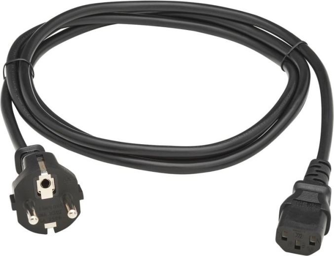 Cablu de alimentare Schuko la IEC C13, 2 m, negru