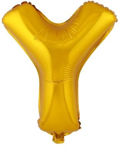 Balon din folie TORO literă Y 30 cm auriu