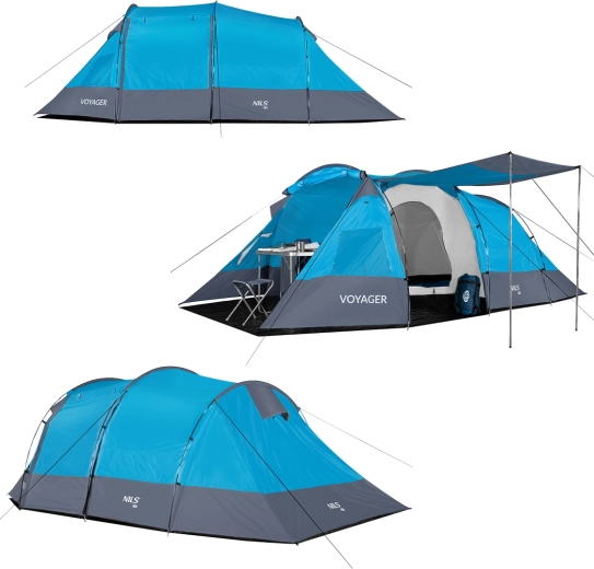 Antreu spațios cu copertină pentru camping confortabil