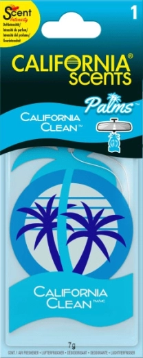 Odorizant auto din hârtie suspendat California Scents Palm California Clean